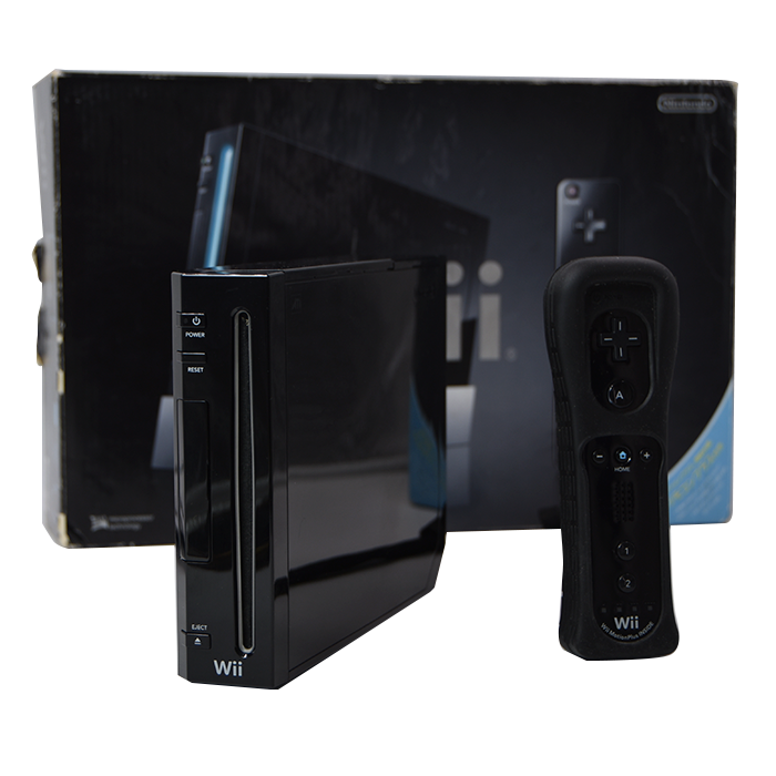 Consola Nintendo Wii Negra - Desbloqueada en caja - Wii - Plush&Bits