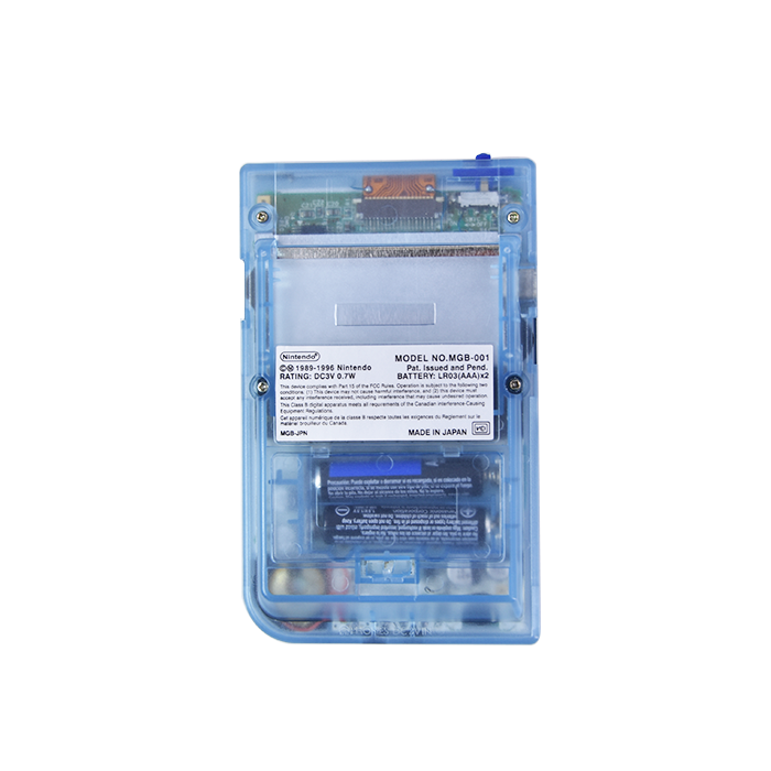 Consola Azul Transparente RetroPixel IPS – Game Boy Pocket