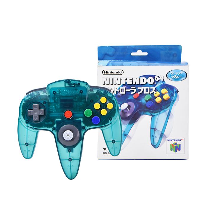 Control - Azul/Transparente en caja - Nintendo 64