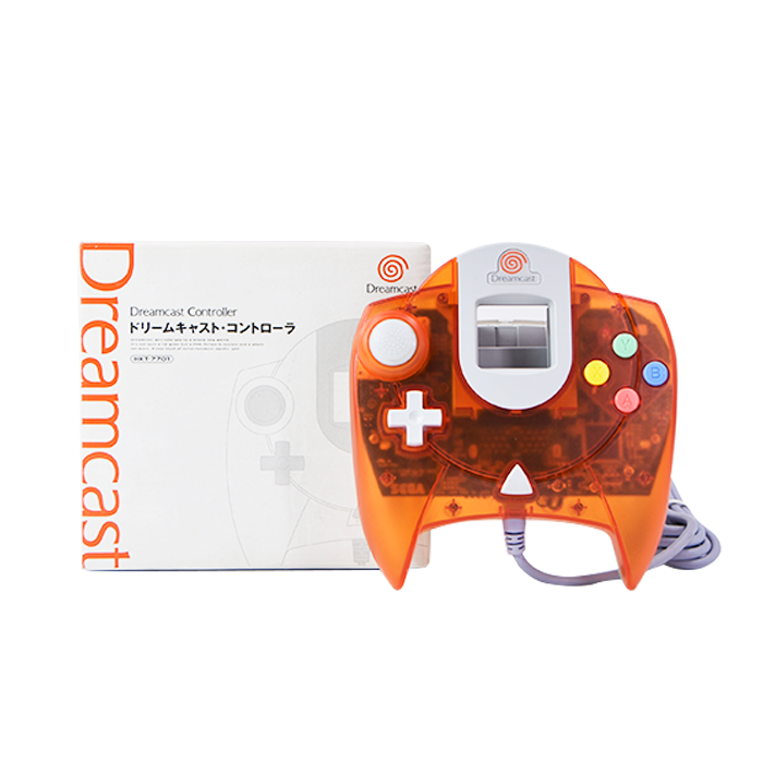 Control Naranjo Transparente - en caja - Dreamcast